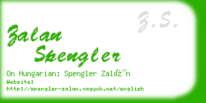 zalan spengler business card